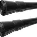 WindBreath Tension Shower Curtain Rod 41-77 Inch Pack of 2, 1.2” End Cap (Black)