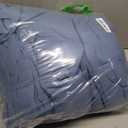 CozyLux Grayish Blue Queen Comforter Set, 3 Pieces Dusty Blue Solid Breathable Quilted Bedding Sets, Luxury Soft Fluffy Bed Set with Down Alternative Comforter All Season (1 Comforter & 2 Pillowcases)