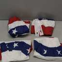 Pack of 4 Flaglink 1.5x3Ft American Pleated Fan Flag Width Approx 90cm - US Patriotic Half Fan Bunting Flag 