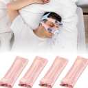 4 Pack Satin CPAP Mask Strap Covers, Silk CPAP Strap Covers Comfortable CPAP Strap Cushion Pads CPAP Face Protector, Universal and Reusable CPAP Headgear Strap Covers for Reducing Red Marks, Pink