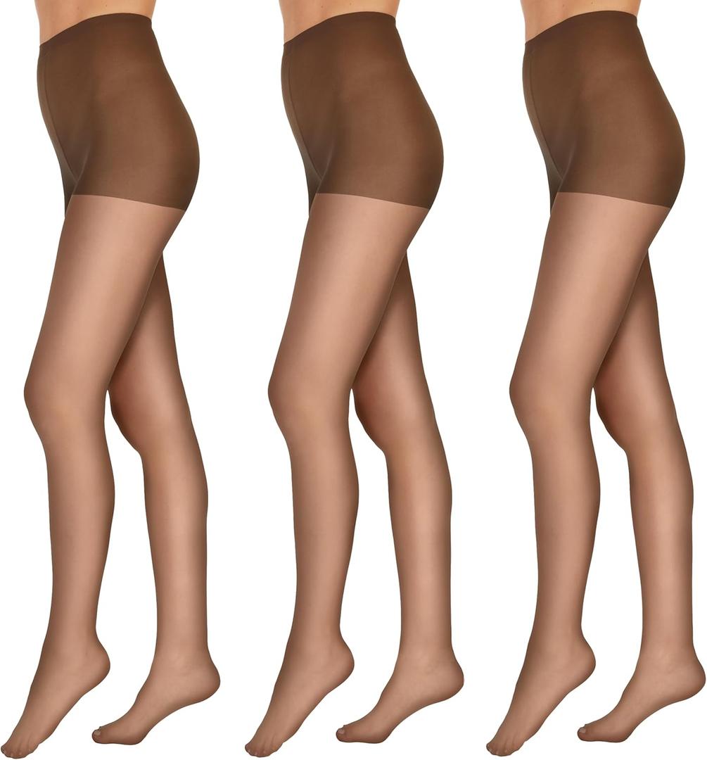 L'eggs Everyday Control Top Sheer Toe Pantyhose for All Day Comfort, 100% Nylon (B, Suntan)