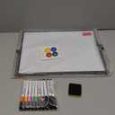 Small Monthly Calendar Dry Erase Whiteboard for Wall, 16in x 12in Magnetic Dry Erase Board, Hanging Double-Sided White Board, Portable Board for Drawing, Kitchen, Planning, Memo, School, Home, Office (Black)