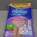 Always Discreet Adult Diapers for Women, Incontinence Underwear, Postpartum Essentials, Disposable Briefs, Max Absorbency, Bladder Leak Protection, Small/Medium, 32ct