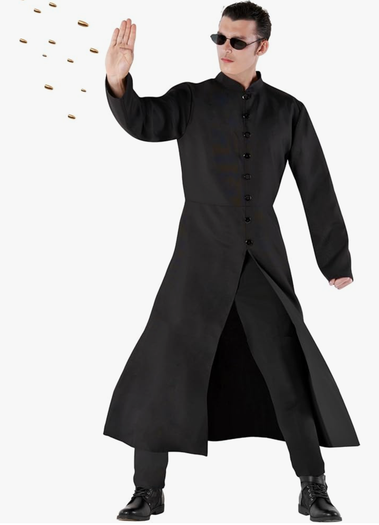 Morph Spy Assassin Costume Black Tailcoat With Glasses Included Halloween Costumes For Men Spy Costume, Size M