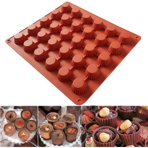New 2024 Mini Cups Chocolate Candy Silicone Mold Mufiin Pan Peanut Butter Mould For Jelly Keto Fat Bombs Ice Cube Wax Kitchen Accessories Tray Mold Decoration Kitchen Accessories Creative Gift