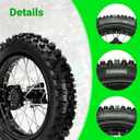 12'' Wheel & 80/100-12 3.00-12 80x100x12 Rear Dirt Bike Tire Rim for 125cc 110cc SSR CRF110F PW80 TTR110 KLX110 KLX110L DS80 JR80 Baja DR70 Off Road Pit Bike Parts with 428 Chain