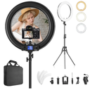 Ring Light,19inch LED Ring Light with Stand &LCD Display Adjustable Color Temperature 3000K-5800K, Makeup Light for YouTube Video Shooting, Portrait, Vlog, Selfie 【Upgraded Version】