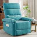 Garvee Recliner Chair for Adults, Manual Fabric Recliner with Side Pocket, Adjustable Single Sofa with Ergonomic Back Support, for Living Room, Nursery, Bedroom