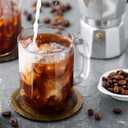 Glass Coffee Mugs, 12 oz iced coffee cups, Clear Tea Cups Set of 2, Glass Mugs with Handles, Glass Cups for Latte, Cappuccino, and Tea