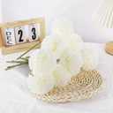 Rowfad 12 Pcs Artificial Chrysanthemums Flowers Silk Ball White Flowers Fake Mums Spring Flowers for Valentine's Day Wedding Home Decor (12, White)