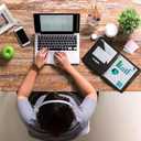 Samsill Vintage Leather Mini 3 Ring Zipper Binder, 1 Inch Round Ring Capacity (Holds 200 Sheets), 5.5 x 8.5 Inch Documents, Notebook Organizer, Planner, Black with Contrast Stitching