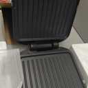 George Foreman 4-Serving Removable Plate Electric Grill and Panini Press, George Tough Non-Stick Coating, Drip Tray Catches Grease, Black