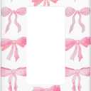 Pink Bow Single Rocker Light Switch Plates And Outlet Covers Decorative Electrical Wall Plate Receptacle Switchplate Decorate Plug Cover For Bathroom Bedroom Kitchen 4.6 * 2.8 Inch