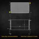 DWVO Radiator Compatible with 2015 2016 2017 2018 2019 2020 2021 202 2023 2024 Ford Mustang L4 2.3L CU13488