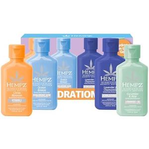Hempz Mini Lotion Kit, Beauty Actives, 4-Pack Body Moisturizer, Travel Essentials, 2.25 oz