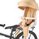 Rear Child Bike Seat Toddlers Rear Mount Bike seat with Sun Canopy Toddler Bicycle Seat with Guardrail Cushioned Backrest Rear Mounted Kids Bike Carrier for Most Adult Bike for Over 1 Years Old