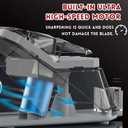 USB Electric Knife Sharpener for Home Commercial Chef, Double Sided Knife Sharpener, Quick Sharpening & Polishing-With 3 Pcs Replacement (White)