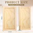 Cinnvoice 2 Pcs 15.5'' W x 29'' H Unfinished Pine Kitchen Cabinet Door Replacement with 4 Pcs Cabinet Hinges Wood Shaker Door Front Replacement for Kitchen, Bathroom, Vanity