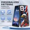 Tudguiloae for Moto G Power 5G 2024 Phone Case, Tempered Glass Back and Soft TPU Dual Layer Bumper, Shockproof Full Body Protective Phone Cover for Moto G Power 5G 2024, Cute Highland Cows