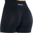 AUROLA Dream Collection Women Workout Shorts High Waist Gym Shorts, Scrunch Butt Seamless Athletic Shorts ( Dark Black, XS)