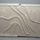 Hue7Art Neutral Abstract Hand Painted Oil Wood Frame Wall Art 29x58