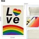 3 x Pride Garden Flag, Rainbow Progress Pride Flags, Double Sided LGBTQ Progress Yard Flag 12x18 Inch for Lesbian Gay Bisexual Pride Month Yard Outdoor Decorations (Love4)