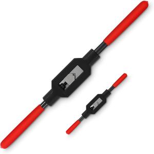 WILLBOND 2 Pcs Adjustable Tap Wrench Handle Tool Ratcheting for Tap Reamer, Pre-Oiled for Protection (1/4"-3/4", 1/16"-1/4")