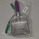 WePet Cat Litter Scoop, Aluminum Alloy Sifter, Kitty Metal Scooper, Deep Shovel, Long Handle, Poop Sifting, Kitten Pooper Lifter, Durable, Heavy Duty, for Litter Box (Large, FLAT Aluminum \ #07 Violet Handle)