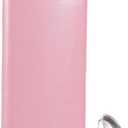 GENNISSY 10oz Whiskey Flask for Women - Stainless Steel Hip Flask with Pink Leather, Leakproof with Funnel & Never Lose Cap, Gift for Women(Wedding, Birthday, Camping)