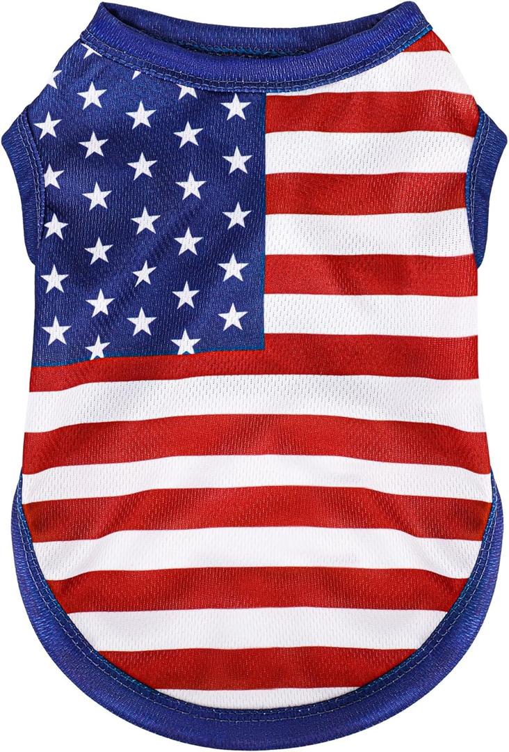 American Flag Inspired Dog Vest: Perfect Dog Shirt, Ideal Tank Top for Everyday Wear, Independence Day Celebrations Crafted Materials for a Cute and Stylish Look Blue 3XL