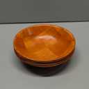 6 Pack Wooden Salad Bowls - 8"Wx2"H Holiday Wooden Salad Bowl Set for Pasta, Fruit, or Side Dishes, Glossy and Easy to Clean Surface, for Party Dinners, Weddings, Great Valentines Day Gifts for Hosts