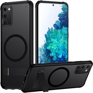 TIANNIUKE Magnetic Case for Samsung Galaxy S20 Plus,Compatible with MagSafe,Adjustable Kickstand,Translucent Matte Anti-Fingerprint,Shockproof Protective Phone Case for Galaxy S20 Plus Case