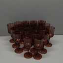 Ciaell 24PCS Burgundy Plastic Glasses - 7 Oz Plastic Goblets for Party - Burgundy Vintage Drinking Glasses - Disposable Water Goblets Set for Wedding, Bar, Beer, Juice