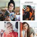 AQWANO Oversized Cat Eye Reading Glasses Women Blue Light Blocking, Filter UV Ray/Glare Computer Readers Fashion, Blue 1.75