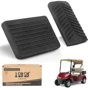 10L0L Golf Cart Accelerator & Brake Pedal Pad Cover for EZGO RXV 2008-Up Gas and Electric, OEM# 600252 610471, 600255 610529