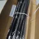 Black Double Curtain Rods for Windows 72 to 144 Inch, 1 Inch Adjustable Decorative Crystal Long Dual Curtain Rod, Heavy Duty Vintage Double Drapery Pole with Black Foil Finial for Living Room