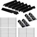 Stainless Steel Genesis II Grill Grates for Weber Genesis 2 Grill Parts Porcelain Enameled Flavorizer Bars Heat Deflector for Weber Genesis II E-410 S-410 II LX E-435 S-435 E-440 S-440 GS4