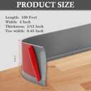 Flexible Baseboard Molding Trim 4" x 100 ft, Self-Adhesive Vinyl Wall Base Cove Base, Peel and Stick Rubber Wall Base Molding Trim - Gray