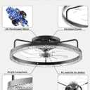 Ceiling Fan with Light,20" Flush Mount Ceiling Fan,6 Speeds,3000-6500K Dimmable LED, App&Remote Control, Quiet DC Motor for Bedroom Living Room Modern Ceiling Fans with Lights (Black, 20inch-Scaly)