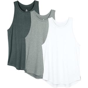 icyzone Women's Racerback Workout Tank Tops - Athletic Yoga Tops, Running Exercise Gym Shirts (Pack of 3), XL