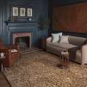 Loloi Magnolia Home by Joanna Gaines Junie Collection JUE-01 Clay/Natural 5'-3" x 5'-3", .38" Pile Height, Round Area Rug