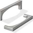 khtumeware 2 Pack Solid Handles 5-Inch(128mm) Brushed Nickel Cabinet Pulls,Heavy Duty for Kitchen Cabinets, Cupboards, Drawers and Bathroom Hardware