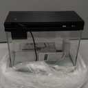 Smart Aquarium Fish Tank with Silent Water Pump, 2.4 Gallon Small Aquarium with Quick Start Kit, Temperature Display, Humidifier and RGB Lights, Perfect for Home, Office, and Decor (Black)