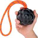 Monster K9 XL Dog Ball - Lifetime Replacement - Medium & Large Breeds - Aggressive Chewers - Chew, Tug, & Fetch Dog Toy - Made in USA - Reward Ball - 4.5"