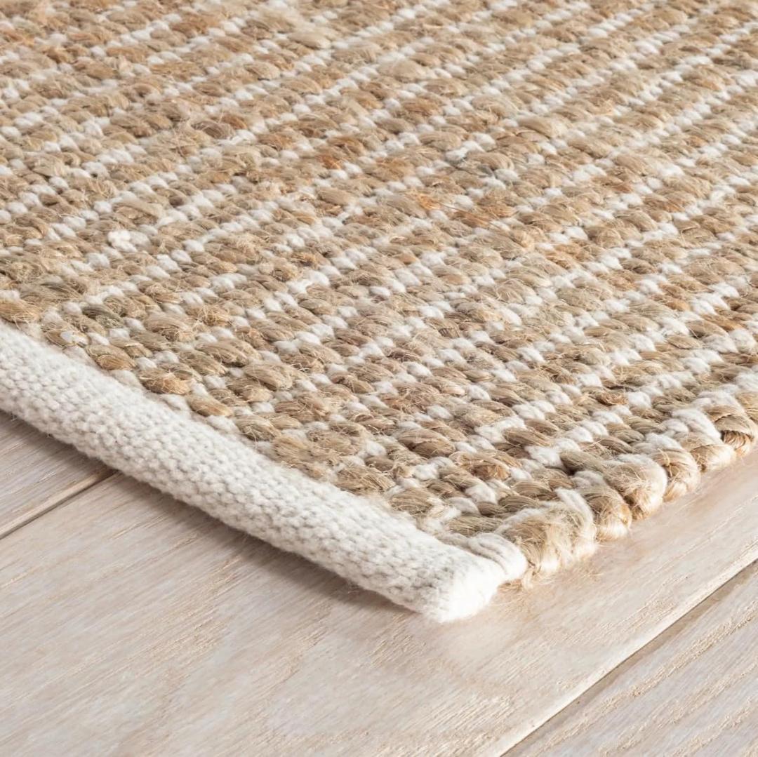Jute Handwoven Natural Area Rug (5' x 8' Natural Ivory)
Area Rug for Living Room Bedroom Kitchen Hallway Entryway- Rustic Vintage Farmhouse Décor