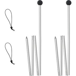 UMARDOO Family Beach Tent Extra Replacement Aluminum Foldable Poles, Portable Telescoping Tent Poles for Awnings Canopy (6.5FT)