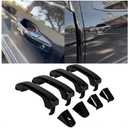 ECOTRIC 4Pcs Exterior Door Handles Replacement Compatible with 2014-2019 Chevy Silverado GMC Sierra Replacement for 22923605 23236150 22929464 22923599 84713668 22929412 Black