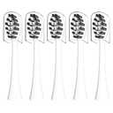 Replacement Toothbrush Heads Compatible with Gleem Electric Toothbrush, W Shape Design Planted with Nylon Bristle (White) 5 Pack