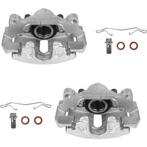 Autoround 19B2974 19B2975 Front Brake Caliper w/Bracket Fit for Audi & Volkswagen Models - Jetta 2005-2018/ A3 2010-2013/ Beetle 2012-2019/ Golf 2010-2014/ A1 11-13 / Bora, Both Driver Passenger Side