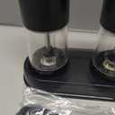 Electric Salt and Pepper Grinder Set Automatic Battery Pepper Mill Shakers Adjustable Coarseness Upgraded Larger Capacity with Led Home and Kitchen Appliances Birthday Gifts for Women Mom (Black/Black)